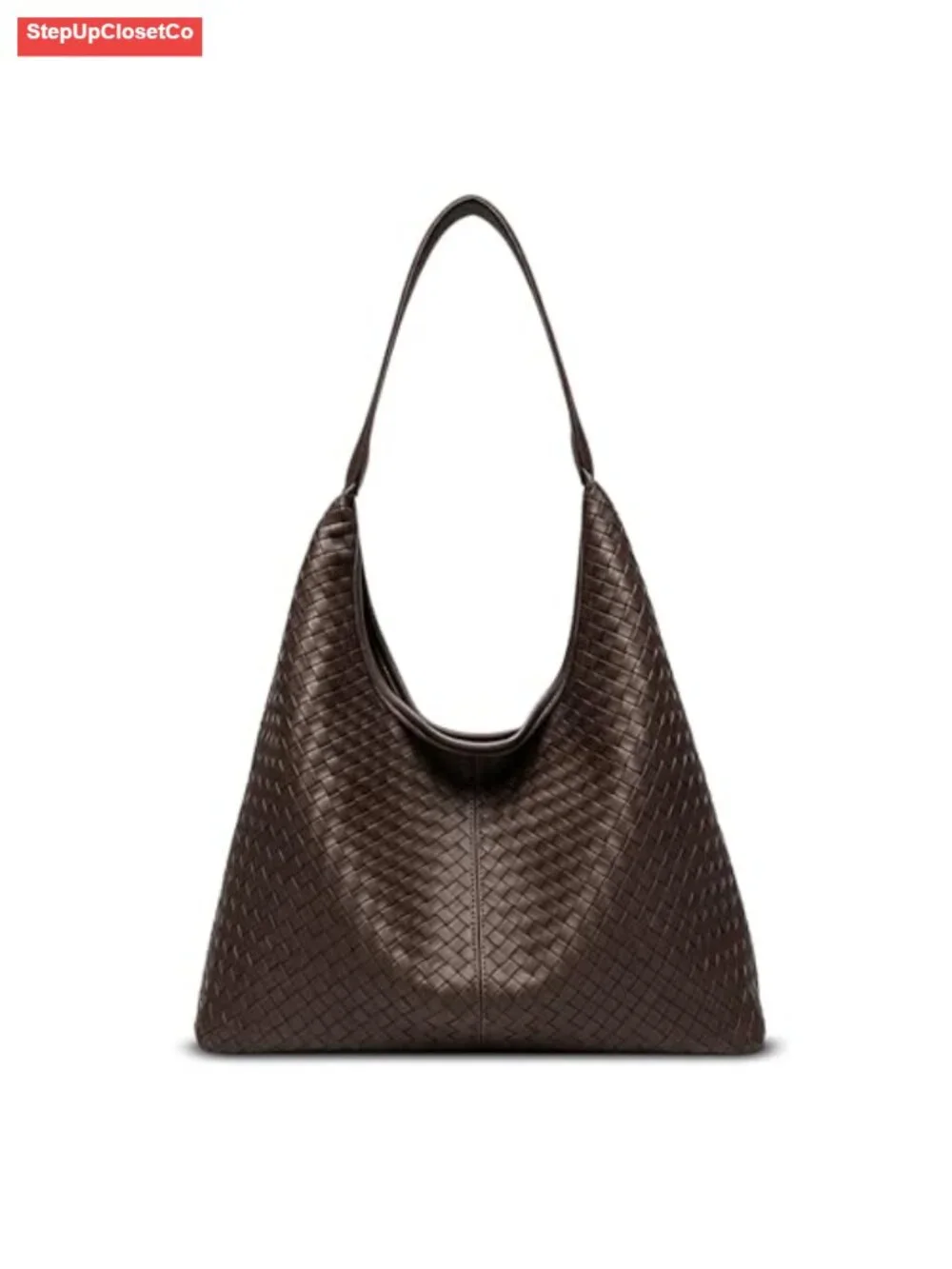 Woven Textured Vegan Leather Hobo Tote Bag Large Slouchy Purse for Women Trendy